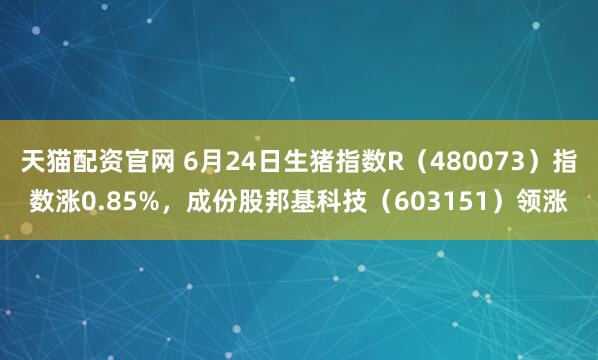 天猫配资官网 6月24日生猪指数R（480073）指数涨0.85%，成份股邦基科技（603151）领涨