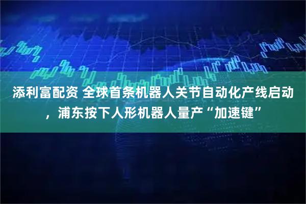 添利富配资 全球首条机器人关节自动化产线启动，浦东按下人形机器人量产“加速键”